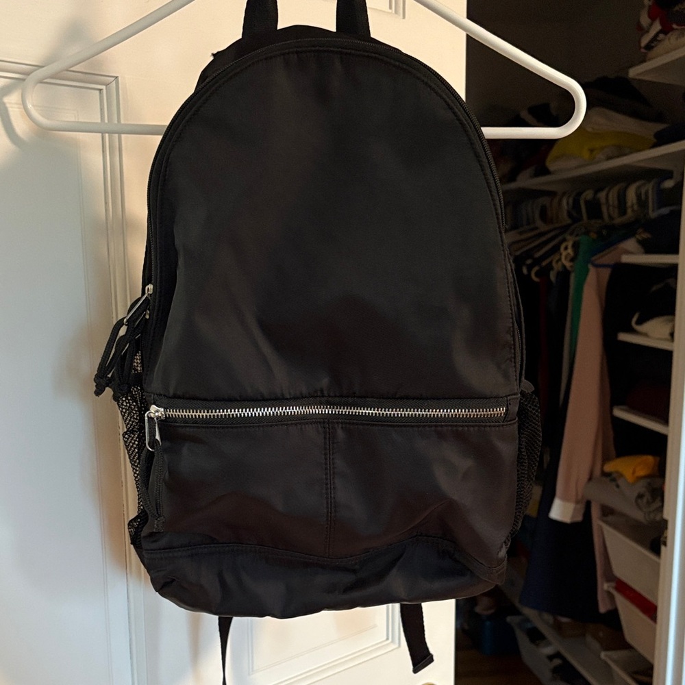 Nylon black backpack